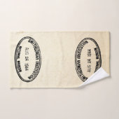 書庫スタンプ・スミソニアン協会1944 バスタオルセット (ハンドタオル)