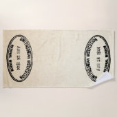 書庫スタンプ・スミソニアン協会1944 ビーチタオル (正面)