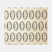 書庫スタンプ・スミソニアン協会1944 フリースブランケット (正面(横))