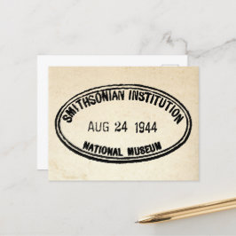 書庫スタンプ・スミソニアン協会1944 ポストカード