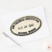 書庫スタンプ・スミソニアン協会1944 楕円形シール (封筒)