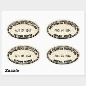 書庫スタンプ・スミソニアン協会1944 楕円形シール (シート)