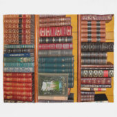 書庫本棚書店 フリースブランケット (正面(横))