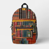 書庫本棚書店 プリントバックパック (正面)