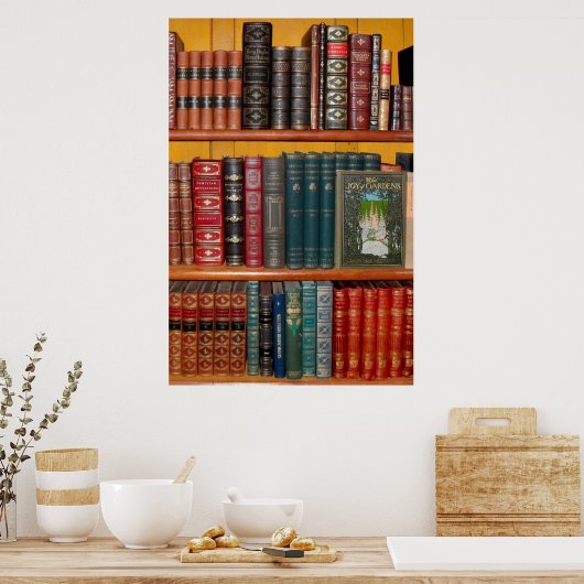 書庫本棚書店 ポスター (キッチン)