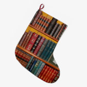 書庫本棚書店 ラージクリスマスストッキング (正面 (吊り時))