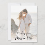 書恋しく思書のブライダルシャワー写真 招待状 (正面)