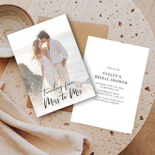 書恋しく思書のブライダルシャワー写真 招待状