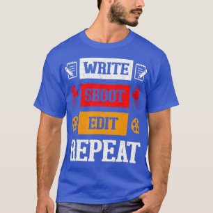 書撮影編集Repeat Film Maker Movies Cinema Tシャツ