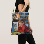 書斎の蛙 トートバッグ (クローズアップ)