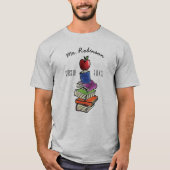 書架が付いているクラスAppleからの先生のギフト Tシャツ (正面)