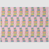 書架と花ピンクティッシュペーパー 薄葉紙 (正面)