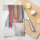 書架のティーカップ キッチンタオル (四つ折り)