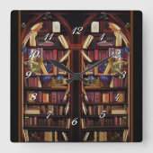 書棚 スクエア壁時計 (正面)