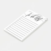 書渦巻形の道 – チェックボックスを実行リスト – 名前 ポストイット (アングル)