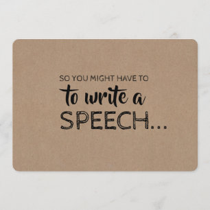 書演説 – Groomsman おもしろい Proposal 招待状