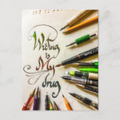 書熱狂する家宣言ペンと鉛筆 ポストカード (正面)