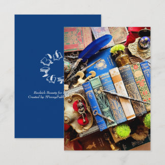 書物好きの本美しい サンキューカード