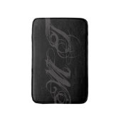 書男らし跡モノグラムイニシャル バスマット (正面縦)