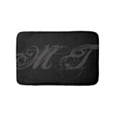 書男らし跡モノグラムイニシャル バスマット (正面)