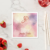 書画エレガントモノグラムモダン抽象芸術 スタンダードカクテルナプキン (インサイチュ)