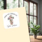 書留シール、蔵書票フローラクロス教会 スクエアシール