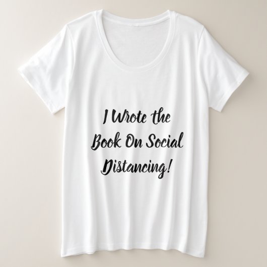 書社会的離れに関する本 プラスサイズTシャツ (デザイン正面)