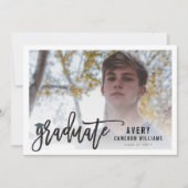 書筆スクリプト写真卒業パーティー 招待状 (正面)