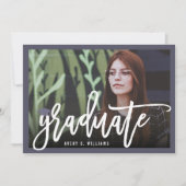 書筆スクリプト写真卒業パーティー 招待状 (正面)