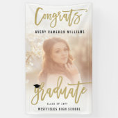 書筆スクリプト写真卒業パーティー 横断幕 (縦)