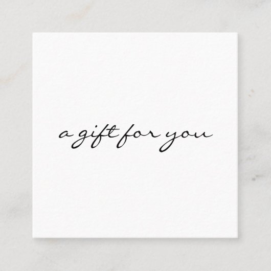 書簡ミニマリスト贈与証書 スクエア名刺 (正面)