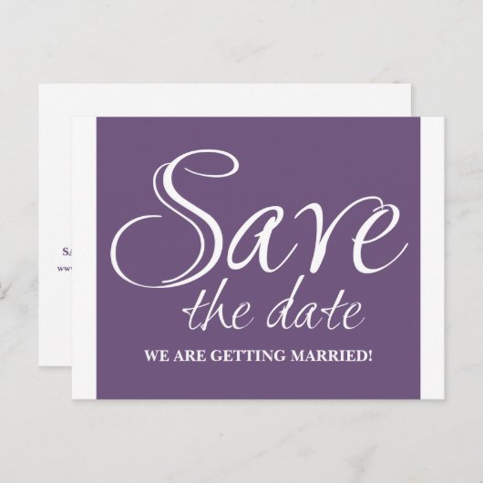 書簡日付はがき、紫を保存 案内ポストカード (正面/裏面)