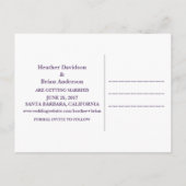 書簡日付はがき、紫を保存 案内ポストカード (裏面)