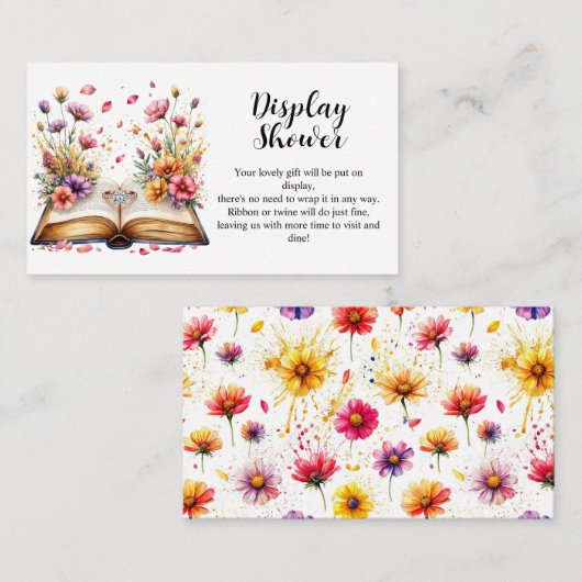 書籍およびリングや輪テーマ表示シャワー エンクロージャーカード (正面/裏面)