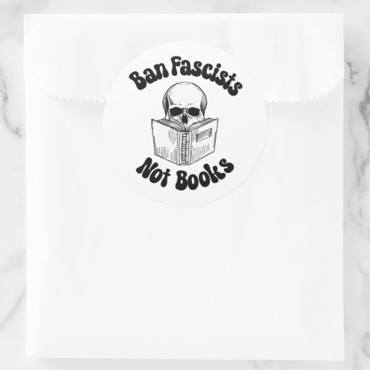 書籍ではないファシストを禁止する ラウンドシール (バッグ)