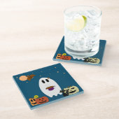 書籍とお茶 ガラスコースター (アングル)