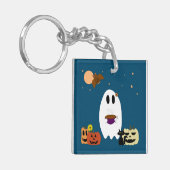 書籍とお茶 キーホルダー (正面左)