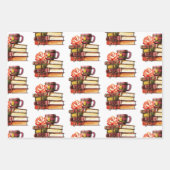 書籍とお茶 ラッピングペーパーシート (正面)