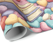 書籍とお菓子バレンタインデー ラッピングペーパー (ロールコーナー)