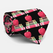 書籍とアップル先生ブラックネックタイ ネクタイ (ロール)