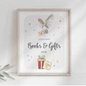 書籍とギフトウィザードのパーティー署名 ポスター