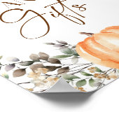 書籍とギフトカボチャ秋秋赤ちゃんシャワー ポスター (角)