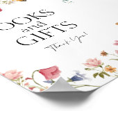 書籍とギフトフローラ赤ちゃんシャワーのサイン ポスター (角)