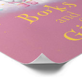 書籍とギフト宇宙宇宙飛行士の女の子ロケット星P ポスター (角)