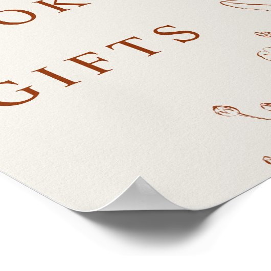 書籍とギフト植物性ベビーシャワーポスター ポスター (角)