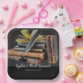 書籍とクイル広場 ペーパープレート (パーティー)