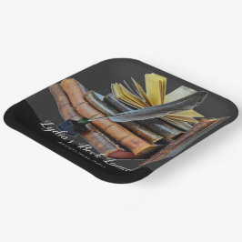 書籍とクイル広場 ペーパープレート