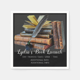 書籍とクイル スタンダードカクテルナプキン