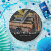 書籍とクイル ペーパープレート (パーティー)