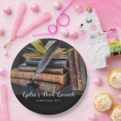 書籍とクイル ペーパープレート (パーティー)